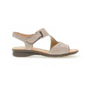 Beige Sandalen Comfortabel Ronde Zool Velcro Gabor , Blue , Dames