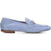 Blauwe Suède Loafers met Horsebit Detail Stefano Lauran , Blue , Dames