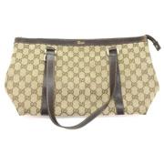 Pre-owned Canvas gucci-bags Gucci Vintage , Beige , Dames