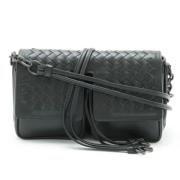 Pre-owned Leather shoulder-bags Bottega Veneta Vintage , Black , Dames