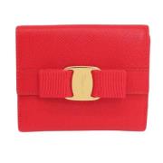 Pre-owned Leather wallets Salvatore Ferragamo Pre-owned , Red , Dames