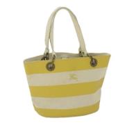 Pre-owned Canvas totes Burberry Vintage , Yellow , Dames