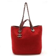 Pre-owned Leather totes Chanel Vintage , Red , Dames