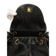 Pre-owned Leather backpacks Chanel Vintage , Black , Dames