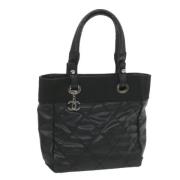 Pre-owned Canvas totes Chanel Vintage , Black , Dames