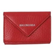 Pre-owned Leather wallets Balenciaga Vintage , Red , Dames