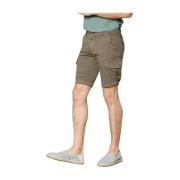 Slim Cargo Bermuda in Stretch Satin Mason's , Green , Heren