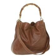 Pre-owned Leather gucci-bags Gucci Vintage , Brown , Dames