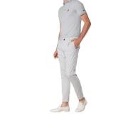 Wortel Fit Chino Broek in Tencel en Katoen Mason's , Gray , Heren