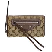 Pre-owned Canvas wallets Gucci Vintage , Brown , Dames