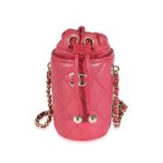 Pre-owned Leather crossbody-bags Chanel Vintage , Pink , Dames