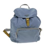 Pre-owned Nylon backpacks Prada Vintage , Blue , Dames