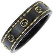 Pre-owned Metal rings Gucci Vintage , Black , Dames