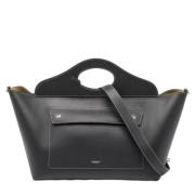 Pre-owned Leather totes Burberry Vintage , Black , Dames