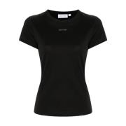 Zwart Logo T-shirt Jersey Korte Mouw Calvin Klein , Black , Dames