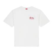 Wit Katoenen T-Shirt met Rode Print Kenzo , White , Heren