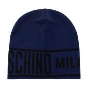 Beanie met logo Moschino , Blue , Unisex