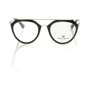 Aviator Bril Zwart Goud Metaal Frankie Morello , Black , Unisex