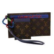 Pre-owned Canvas clutches Louis Vuitton Vintage , Brown , Dames