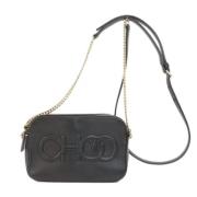 Pre-owned Leather shoulder-bags Jimmy Choo Pre-owned , Black , Dames