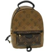 Pre-owned Canvas backpacks Louis Vuitton Vintage , Brown , Dames