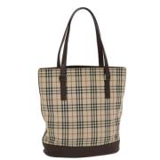 Pre-owned Leather totes Burberry Vintage , Black , Dames