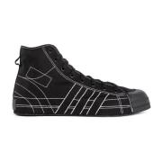 Canvas High-Top Sneakers Zwart Platform Y-3 , Black , Heren