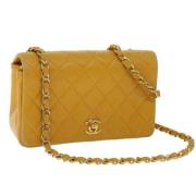 Pre-owned Leather chanel-bags Chanel Vintage , Brown , Dames