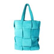 Pre-owned Suede totes Bottega Veneta Vintage , Blue , Dames