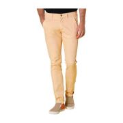 Slim Fit Chino Broek met Faded Check Print Mason's , Orange , Heren