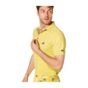 Leopardi Heren Polo in Piquet Mason's , Yellow , Heren