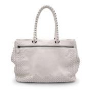 Pre-owned Leather totes Bottega Veneta Vintage , White , Dames