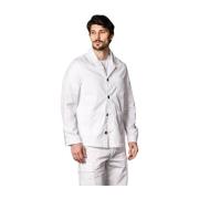 Heren Field Jacket in Katoen en Tencel Mason's , White , Heren