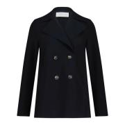 Jersey Peacoat Klassieke Stijl Knoopsluiting Harris Wharf London , Bla...