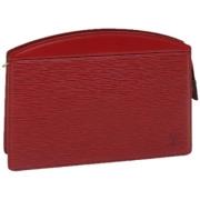 Pre-owned Leather clutches Louis Vuitton Vintage , Red , Dames