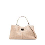 Pre-owned Leather totes Bottega Veneta Vintage , White , Dames