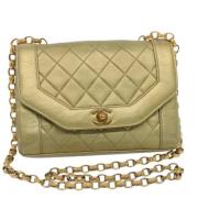 Pre-owned Leather chanel-bags Chanel Vintage , Beige , Dames