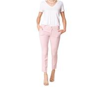 Curvy Chino Broek in Stretch Tencel Mason's , Pink , Dames