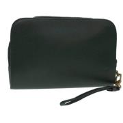 Pre-owned Leather clutches Louis Vuitton Vintage , Green , Dames