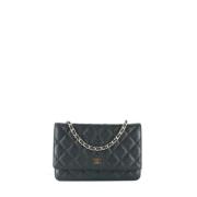 Pre-owned Leather chanel-bags Chanel Vintage , Black , Dames