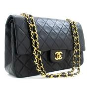 Pre-owned Leather chanel-bags Chanel Vintage , Black , Dames