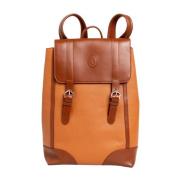 Leren rugzak met magnetische knoopsluiting Trussardi , Brown , Unisex