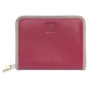 Pre-owned Leather wallets Loewe Pre-owned , Pink , Dames