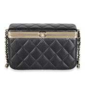 Pre-owned Leather chanel-bags Chanel Vintage , Black , Dames