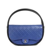 Pre-owned Leather chanel-bags Chanel Vintage , Blue , Dames