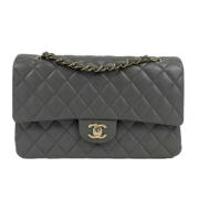 Pre-owned Leather crossbody-bags Chanel Vintage , Gray , Dames