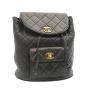 Pre-owned Leather backpacks Chanel Vintage , Black , Dames