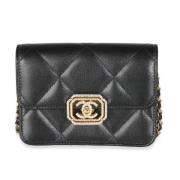 Pre-owned Leather chanel-bags Chanel Vintage , Black , Dames