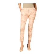 Curvy Chino Broek in Tencel Camouflage Mason's , Pink , Dames