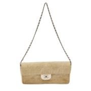 Pre-owned Leather chanel-bags Chanel Vintage , Beige , Dames